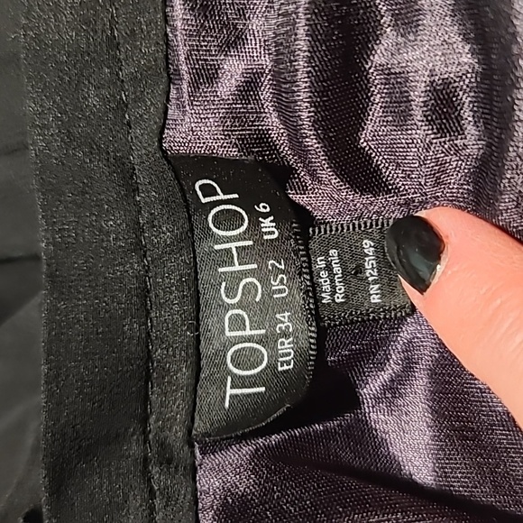 Topshop black pleated Sheer midi skirt size US 2 - Picture 5 of 6